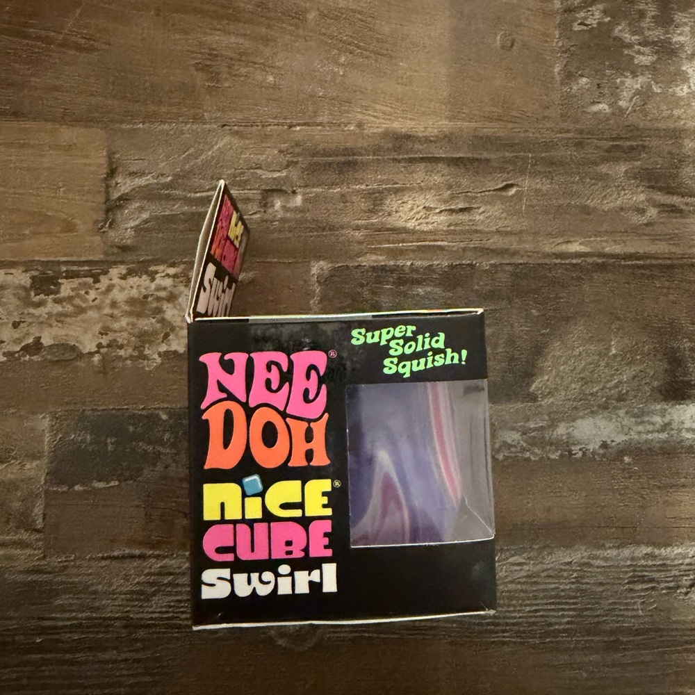 New Nee Doh Cube Swirl Super Solid Squish - Purple - image 2